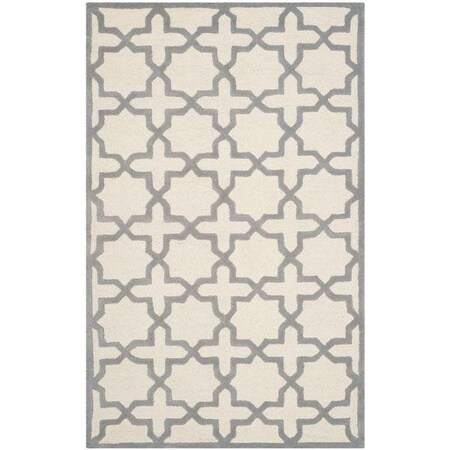 Safavieh Cambridge Hand Tufted Rectangle RugIvory & Silver 4 x 6 ft. CAM125Y-4